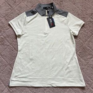 NWT RLX Ralph Lauren Quarter‎ Zip Short Sleeve Activewear Top Women's Size M